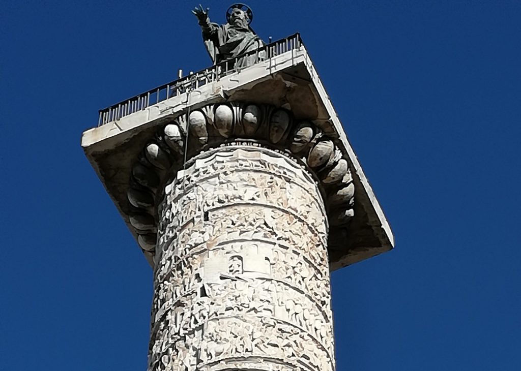 colonne de Marc-Aurèle et rue du Corso