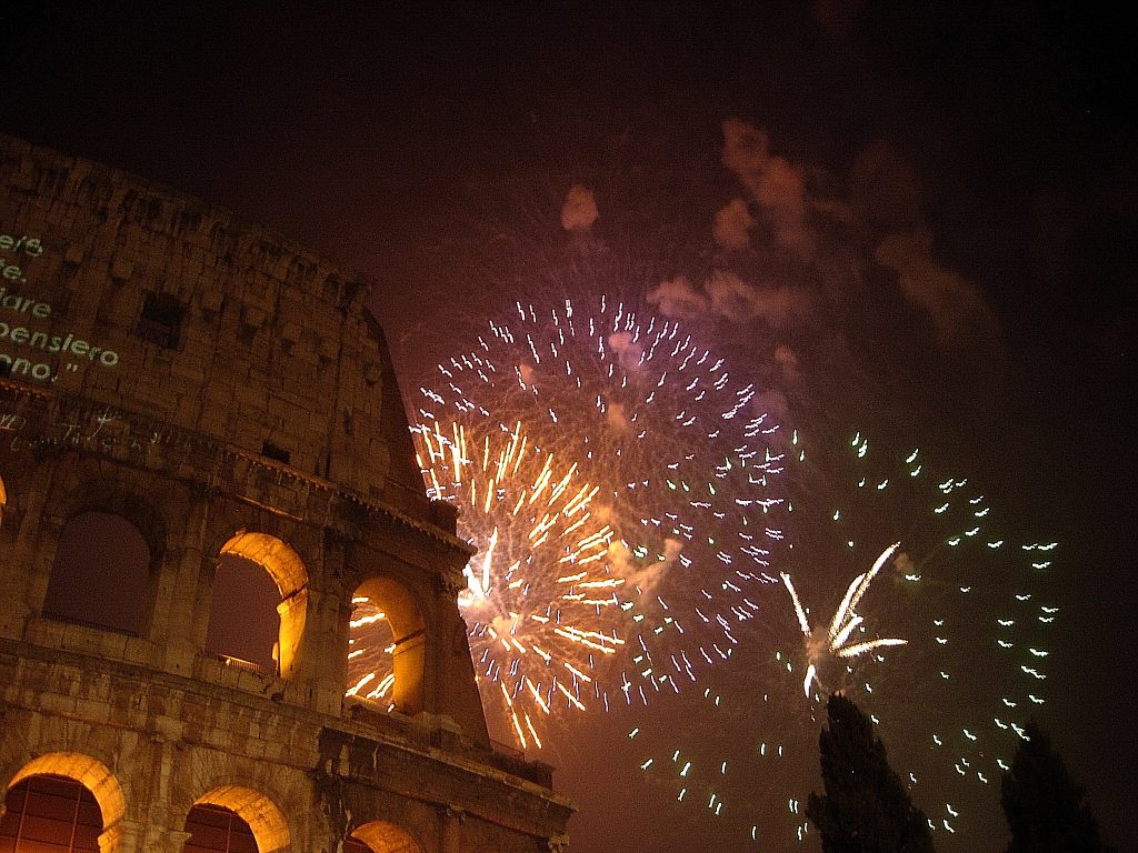 feux dartifice la nuit du nouvel an