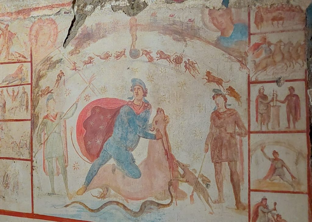 fresques du temple de Mithra Barberini