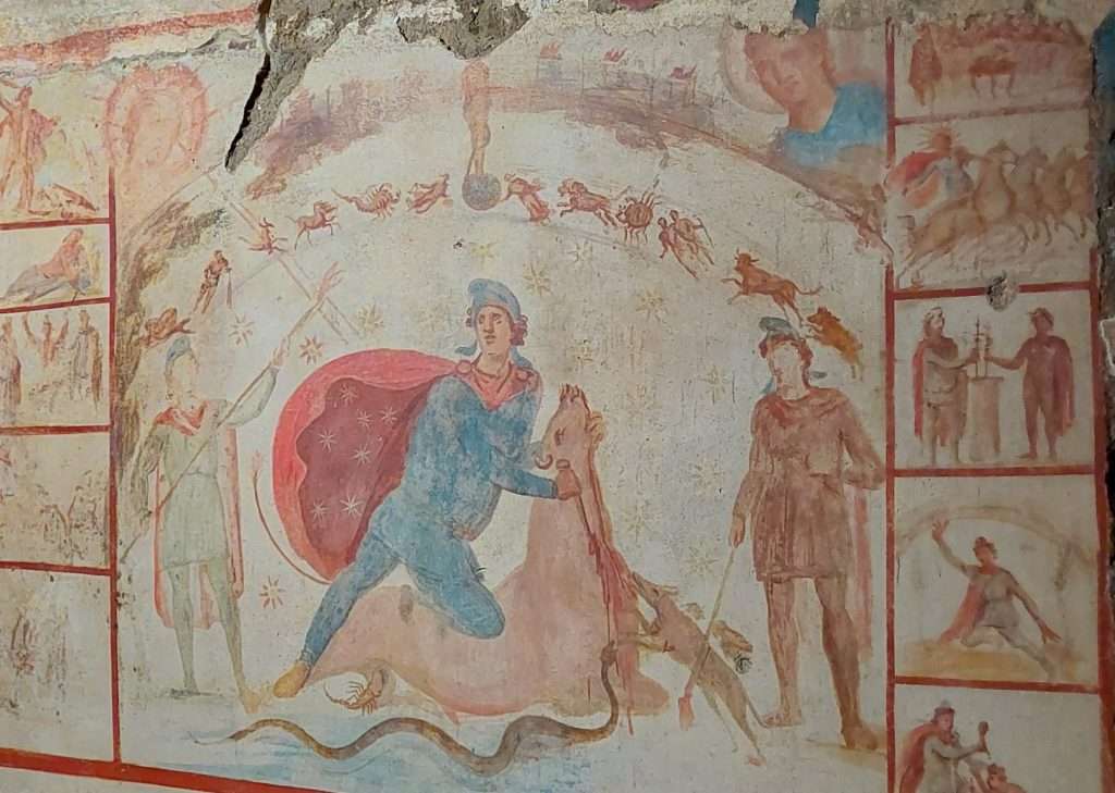 fresques du temple de Mithra Barberini