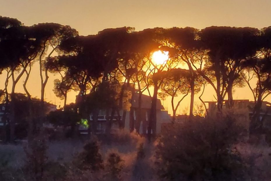 couché du soleil sur Rome